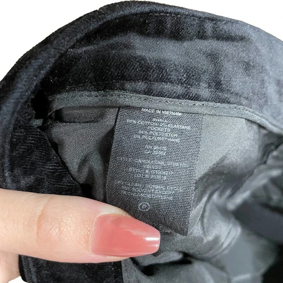 Theory Caroleena Black Velvet Flared Pants Size 0 - Picture 8 of 8